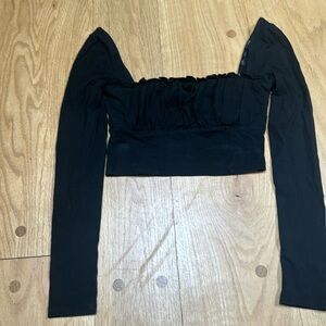 Black princess Polly crop top